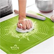 Silicone Baking Mat Roti mat Silicone Chapati Atta Kneading Mat Non Stick Fondant Rolling Mat Stretchable for Kitchen Roti Chapati Cake Baking Mat (Green 50x40cm)