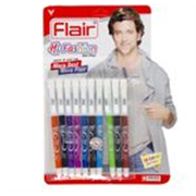 FLAIR Hi-Fashion Gel Pen (Pack of 10, Ink Color – Multicolor)