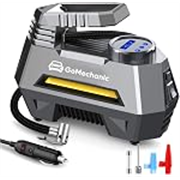GoMechanic Digital Tyre Inflator for Car – 150 psi, 12V DC Portable Air Pump/Compressor with Digital Tyre Pressure Gauge, Suitable for Bikes, Bicycles or Any Inflatable With LED Light (Gusto T2)