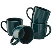 Solimo Ceramic Coffee Mugs | 100% Food Grade | Microwave Safe (200 ml, Set of 4, Turquoise)