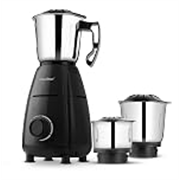 Greenchef Jawa 600W Mixer Grinder with 3 Stainless Steel Jars | 18000 RPM Heavy Duty Motor | 3-Speed Control with Incher | Black
