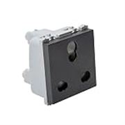 Wipro Northwest Nowa 6/16A 3 Pin – Power Socket, Matt Black (pack of 10)