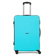 Teakwood Large Size 8 Wheels Trolley Bag, Hard Cabin with Zipper Closure, Adjustable Push Button & Cross Side Strap, Number Lock System 360 Degree (Large, Aqua Green)