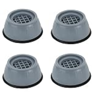 GLUN® Anti Vibration Pad with Suction Cup Feet, Fridge Washing Machine Support Feet Pads Leveling Feet Anti Walk Pads Shock Absorber Noise Cancelling Furniture Lifting Base Oval 4 PCS Set