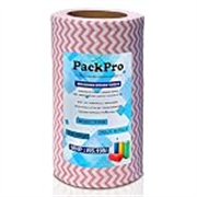 Non-Woven Kitchen Towel Roll | Red | 80 Pulls | Washable, Eco-Friendly, Disposable Cleaning Towels for Home, Office, and Kitchen Use | Soft & Highly Absorbent