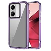 amazon basics Back Case Cover for Vivo V29e 5G (TPU + PC_Translucent Purple)