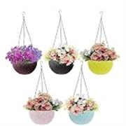 Ocean Mart- Euro Hanging Planters – 5 Pcs (7 Inch, Multicolor) | Decorative Balcony Pots for House Plants | Hooked Hanging Pots for Home Garden | Hanging Pots for Home & Balcony Garden…