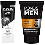 POND’S Pure Detox Face Wash 200 g & POND’S Men’s Energy Bright Face Wash Coffee Beans Bright Skin, 100g