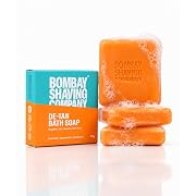 Bombay Shaving Company De-Tan Soap Pack of 3 | Kojic Acid, Niacinamide & Glutathione | Tan Removal & Skin Brightening Soap | Bath Soap for Men and Women | 75g X 3