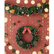 Designer Christmas Wreath/Wall Hanging/Decoration for Xmas Party/Christmas Decorations for Home/Gifts/Wreath | PoPo Toys ® | REET 25 Cm | PT-22
