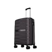 Aristocrat Liberty 8 Wheel Cabin (Small Size) Hard Case Trolley Bag, Lightweight Polypropylene Luggage, 58 CM, Combination Lock, Travel-Friendly, for Men & Women, 3-Yr Global Warranty, Saddle Brown