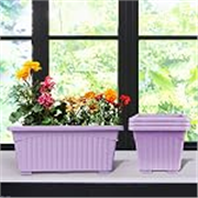 Kuber Industries Marble Jupitar Flower Pot for Home & Gardening|Pack of 4|Purple