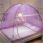 Mosquito Net for Double Bed, 6.5×6.5 Feet 30 GSM Premium Double Bed Machardani, Strong and Durable, PVC Coated Tent Type, Foldable, Corrosion Resistant, King Size (Purple)
