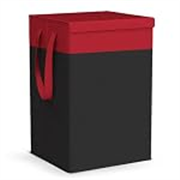 LAXIS® 75L Laundry Bag for Clothes with Lid, Large Dirty Clothes Laundry Basket & Cloth Storage Bin, Used Clothes Organizer, Multipurpose Laundry Basket for Bedroom & Bathroom – Red
