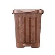 Nayasa Mikado Plastic Waste Paper | Small | Table Top Multi Purpose Dustbin With Lid | Waste Paper Bin | Plastic Pedal Waste Bin | Ideal For Home/Kitchen/Office | Brown