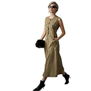 Sassafras Women Waist Cut-Out Midi Dress