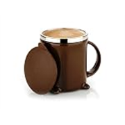 Black Olive Coffee Mug With Lid And Handle- Plastic Covered Stainless Steel Double Walled Insulated Tea Mug To Carry Hot & Cold Beverage For Kids, Girls, Boys, Students, Travel Mug (Multicolor 200 ML)