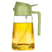 500ml Olive Oil Sprayer for Cooking – 2 in 1 Olive Oil Dispenser for Kitchen Gadgets, Air Fryer, Salad, and BBQ – Green