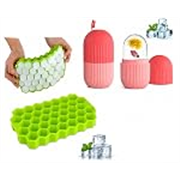 Ice Roller & Silicone Ice Cube Tray Combo, 37 Slots, Pack of 2