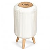 Arto Premium Nordic Decorative Dustbin with Wooden Stand | Stylish Modern Trash Bin with Removable Inner Bucket | Waste Bin for Home, Kitchen & Living Room