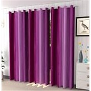 Galaxy Home Decor Premium Print Polyester Plain Curtains for Window 5 Feet, Pack of 3, Purple (Purple, 5 Feet (3Pc))