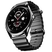boAt Ultima Aeris 1.43″ AMOLED Display, 1000 nits Brightness, Ultra Slim 8mm Metal Build, IP68, Auto HR & SpO2 Monitoring, Sleep & Stress Tracking, Stylish Smartwatch for Men & Women (Active Black)