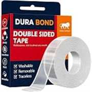 Multipurpose Double Sided Tape Heavy Duty – Adhesive Silicone Tape, Heat Resistant, Multi-Functional, Removable, Washable, Reusable Anti-Slip Gel Nano Grip Tape- 3 Meter pack of 4 (4)
