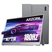 ARZOPA Z3FC 16.1″ 180Hz 2.5K Portable Gaming Monitor with Stand, 106% sRGB, External Portable Monitor as Second Screen for Laptop, PC, PS5, Mac, Xbox