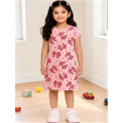 Keesor Tie and Dye Print Crew Neck Dress