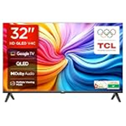 [ SBI CC] TCL 80 cms (32 inches) HD Ready Smart QLED Google TV | Dolby Audio | HDR 10 | Metallic Bezel-Less | Multiple Viewing Mode | 32V4C