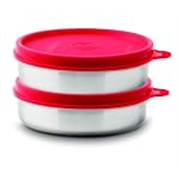 Signora Ware Stainless Steel Mini Mate Container (Red, 60 Ml Each) – Set Of 2