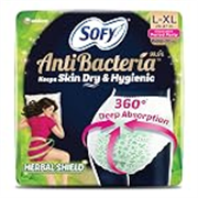 Sofy AntiBacteria Period Panty for Women | L-XL Size, Pack of 10 | 360° Deep Absorption with Herbal Shield | Keeps Skin Dry & Hygienic | Disposable Leakproof Panty for Heavy Flow & Overnight Protection | Sanitary Panty for women for full coverage