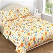 VAS COLLECTIONS XXL Microfiber Soft Cotton King Size Bedsheet for Double Bed, King Size 108 x108 in, 9 Feet, 275×275 cm | 2 Large Size Pillow Covers Without Joint – Multicolour, 200 tc – 240 tc