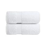 Sulfar 100% Terry Ring Spun Cotton Face Towel – Quick-Dry, Highly Absorbent (480 GSM) (30 x 30 Cm) White (Pack of 2)