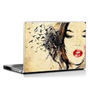 Seven Rays Abstract Freedom Girl Laptop Skin Covers Fits for All Models for Screen Size Dimensions – 15 x 10 Inches
