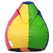 Sattva Classic Bean Bag Cover Without Beans XXL Size – Orange,Neon Green and Royal Blue