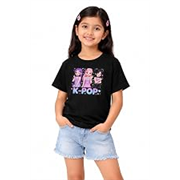 Girls Round Neck,T-Shirts