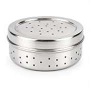 Stainless Steel Green Coriander & Curry Leaves Storage Box | Air Ventilated Steel Food Container | Fresh Dhaniya/Kothmir Dabba | Sprouts & Herbs Fridge Storage (600m)