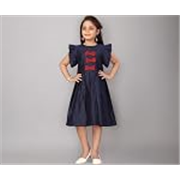 Aarika Girl’s Cotton Blend Skater Knee-Length Dress