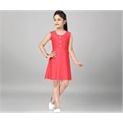 Aarika Girls Casual Dress Cotton Classic Knee-Length Dress