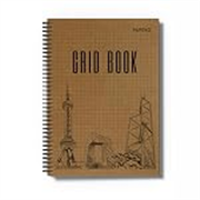 PaperO Professional A5 Square Grid Notebook | 5MM Square Graph Design | A5 Size (21.0 x 14.5 cm) | Ideal for Architects & Designers | Kraft Cover | 100 Pages | (Grid Book)
