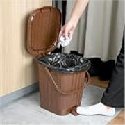 Nayasa Mikado Dustbin without Inner | 8.5 Ltr Litres Waste Bin | Plastic Dustbin for Home, Kitchen, Bathroom & Office | Durable, Easy to Clean, Hygienic & Stylish | Brown