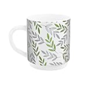 CELLO Imperial Premium Roma Green Fall Coffee Mug Set of 1, 300ml, White | Coffee/Milk Mug with Handle | Mug for Tea, Coffee, Cappuccino or hot and Cold Beverages