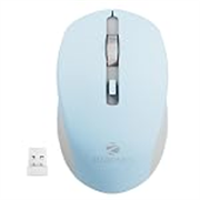ZEBRONICS Zeb-Jaguar Wireless Mouse, 2.4GHz, Light Blue+Grey