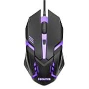 Sounce Nitro Wired Gaming USB Mouse, Black