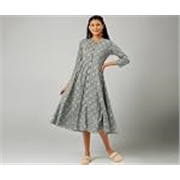 Shae by Sassafras Women Floral Front Open Anarkali Kurta