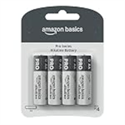 Amazon Basics Pro Series AA Alkaline Battery | Pack of 4 | for High Drain Devices | Toys, Digital Camera, Electric Toothbrush