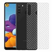 Compatible with Samsung A21 Back Screen Protective Film Carbon Fiber Skin Transparent Screen Guard Sticker