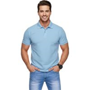 METRONAUT Solid Men Polo Neck Polycotton Light Blue T-Shirt