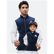 Vastramay Boys Printed Velvet Nehru Jacket